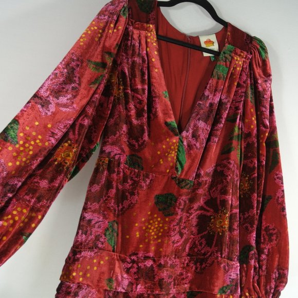 FARM Rio Red Floral Mini Dress - Picture 7 of 11